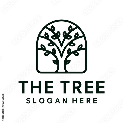 Premium tree logo design template illustration vector