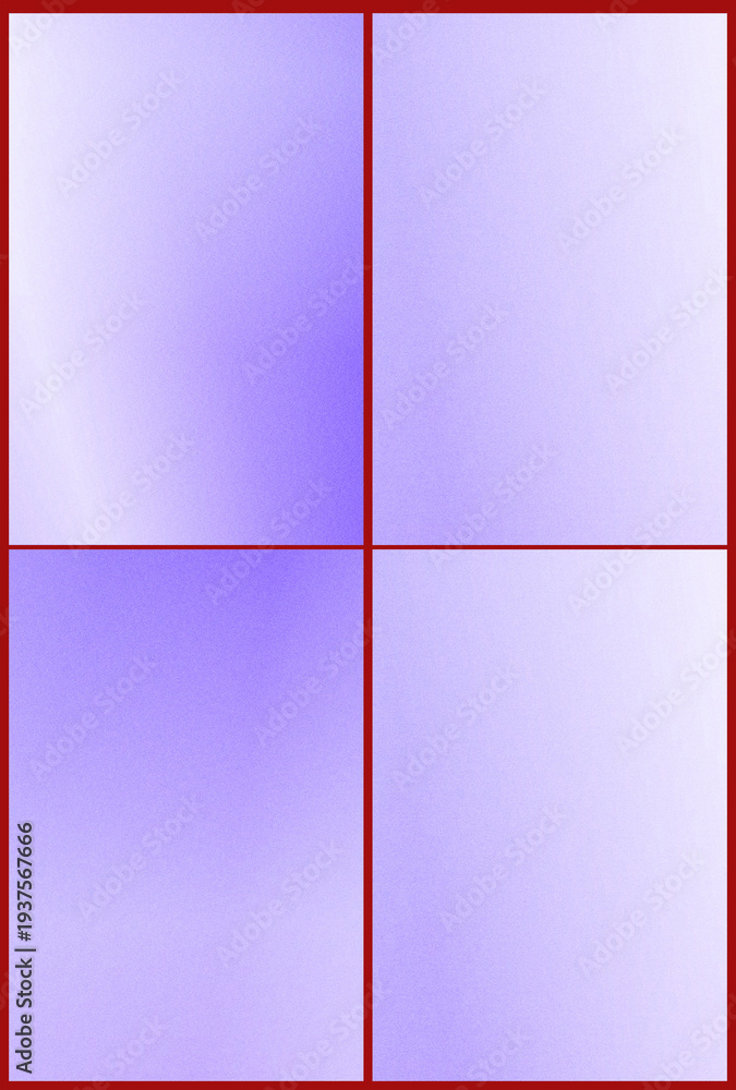 Fototapeta premium Soft lavender panels arranged in a tidy grid with a bold red border create a clean modern backdrop suited for tech branding, interface mockups, or minimalist editorial layouts.