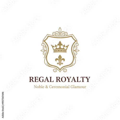 Regal Royalty Luxury Crown Shield Logo