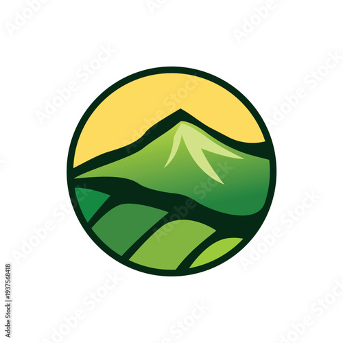 mountains peak Logo Design template illustration vector