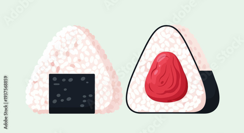 Japanese Onigiri Rice Balls with Tuna Filling