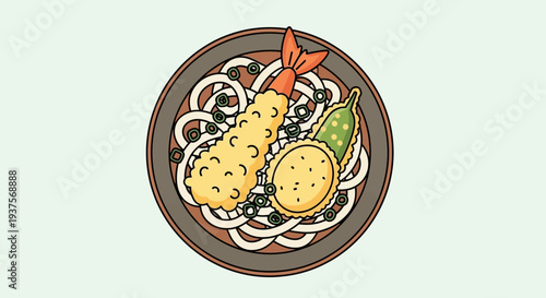 Japanese Udon Noodles with Tempura