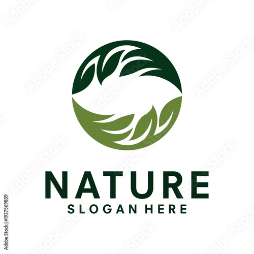 Abstract Leaf logo vector template illustration
