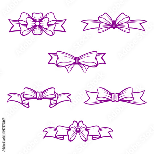 Conjunto de laços de fitas