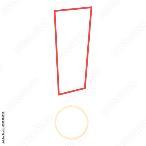 Red Line Exclamation Point Icon