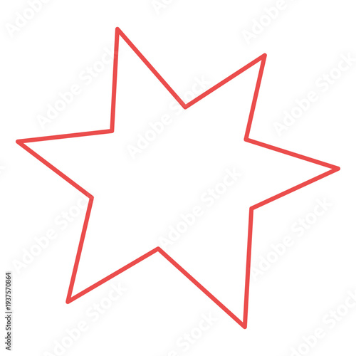 Multi Point Star Line Illustration