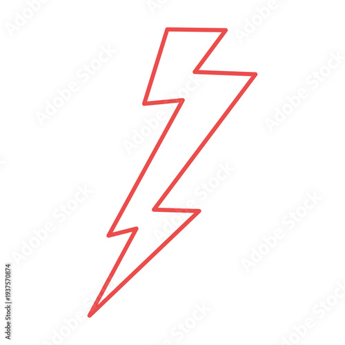 Zigzag Lightning Bolt Line Drawing