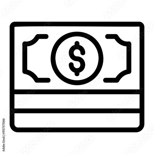 Cash money Line Icon