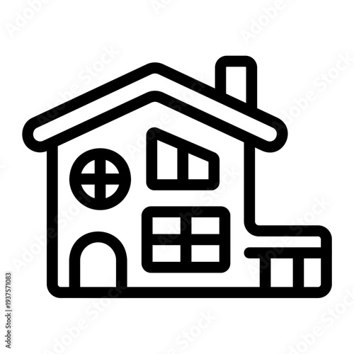 Dream house Line Icon