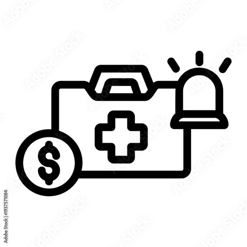 Emergency fund Line Icon