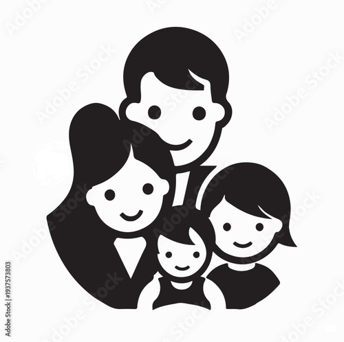 Family Happiness Icon Vector Design On white Background