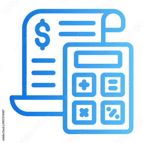 Calculator Line Gradient Icon