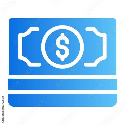 Cash money Line Gradient Icon