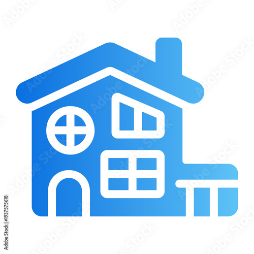 Dream house Line Gradient Icon