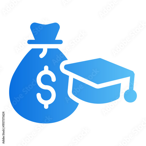 Education fund Line Gradient Icon