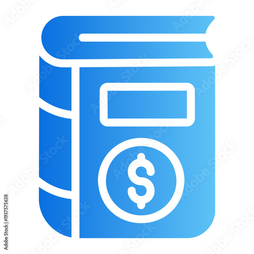 Finance notebook Line Gradient Icon