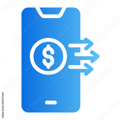 Money transfer Line Gradient Icon