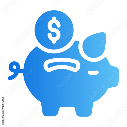 Piggy bank Line Gradient Icon