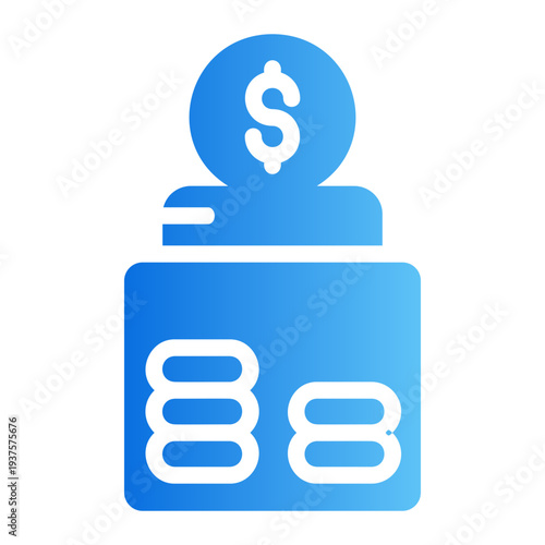 Savings jar Line Gradient Icon