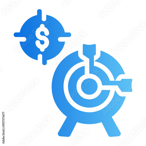 Target money Line Gradient Icon
