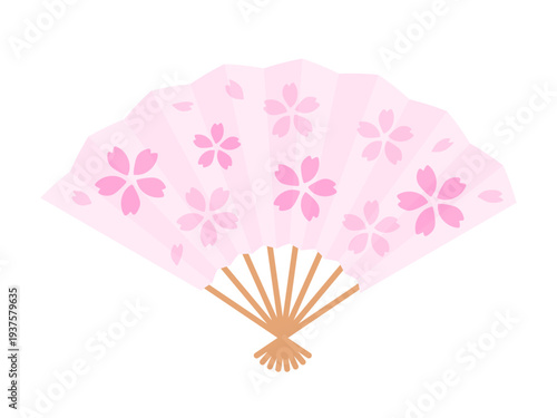 かわいい桜の花の扇子