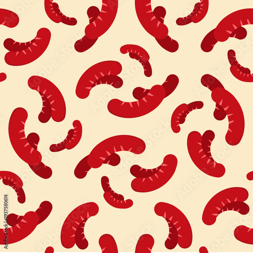 seamless pattern with sausages. sausages icon illustration. seamless pattern with sausage background. sausages food vector illustration.