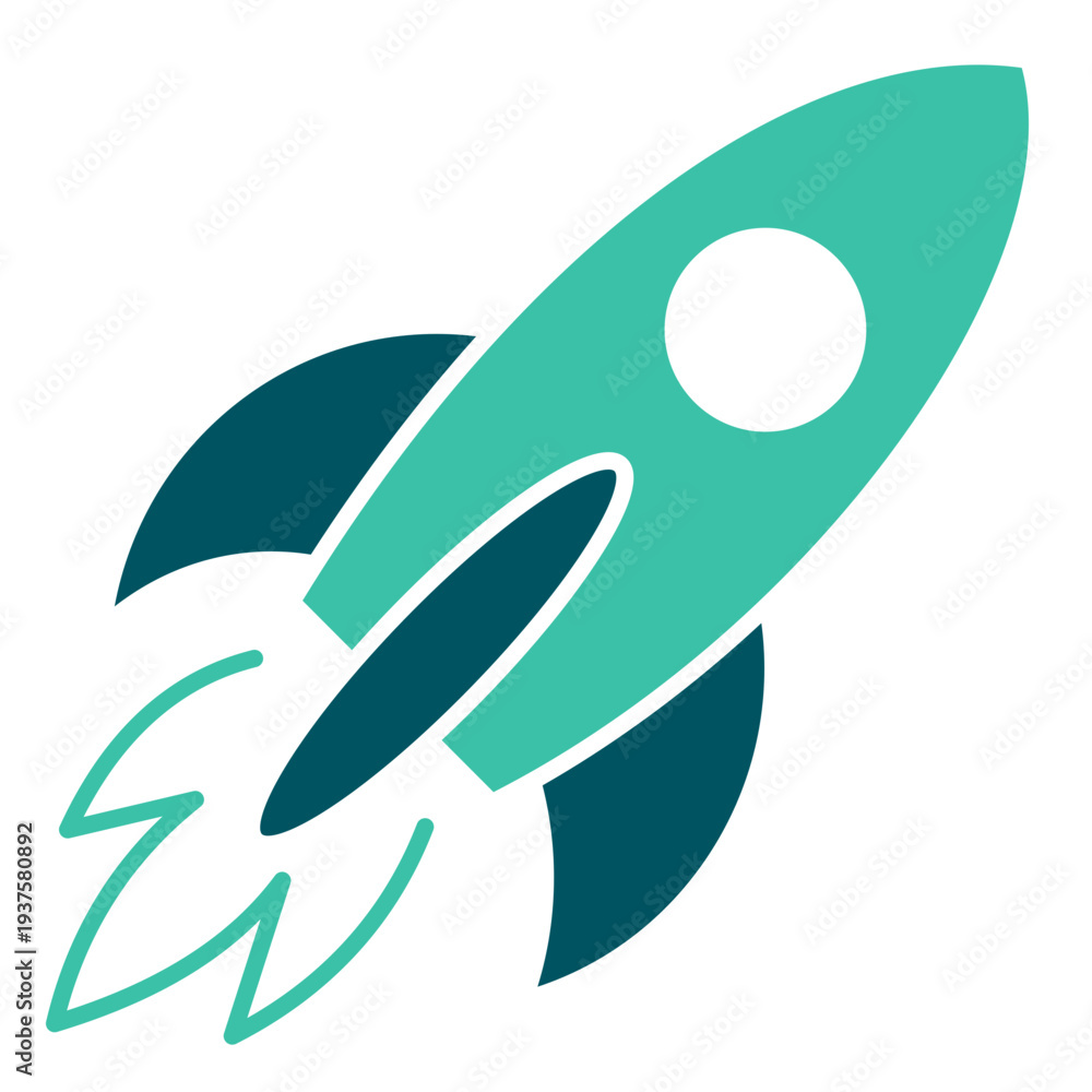 Obraz premium Rocket Launch Startup Concept