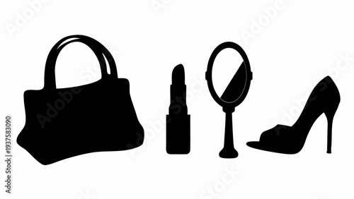 Elegant makeup and fashion accessories for modern beauty routine