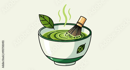 Matcha preparation, healthy green tea ceremony