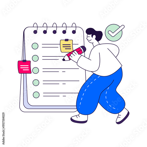Perfect design illustration of writing list