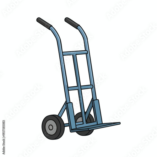Blue Hand Truck for Moving Heavy Objects