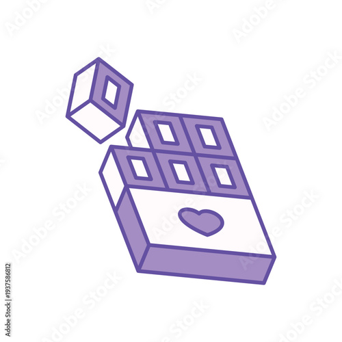 Chocolate icon clean and modern vector illustration