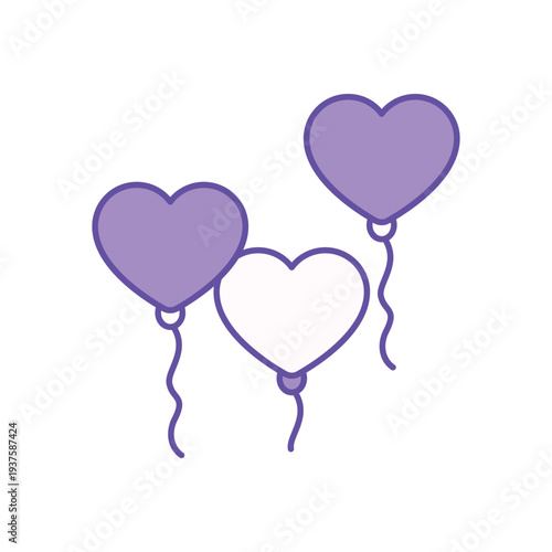 Balloons icon clean and modern vector illustration