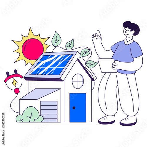 Vector design of solar home