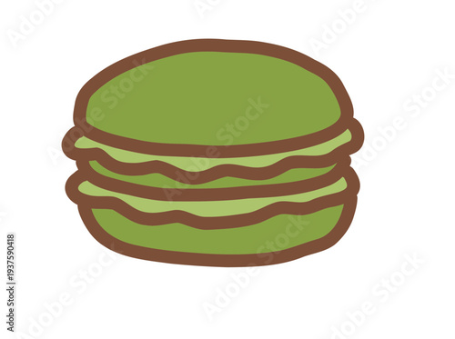 Homemade Matcha Green Tea Cookies Illustration