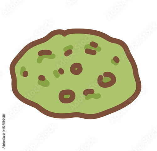 Homemade Matcha Green Tea Cookies Illustration