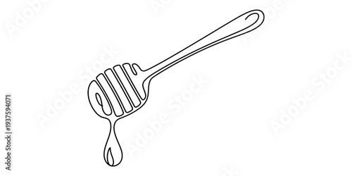 honey dipper dripping honey, wooden spoon, sweetener, food
