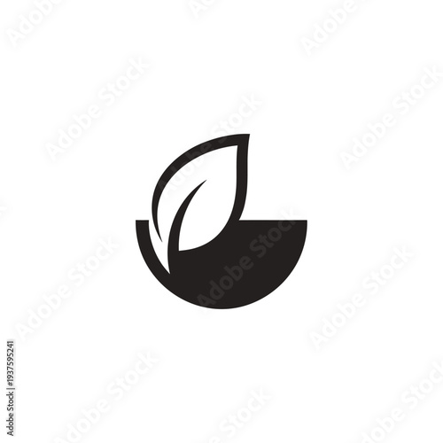 Minimalist Leaf and Bowl Logo Design for Natural Products.