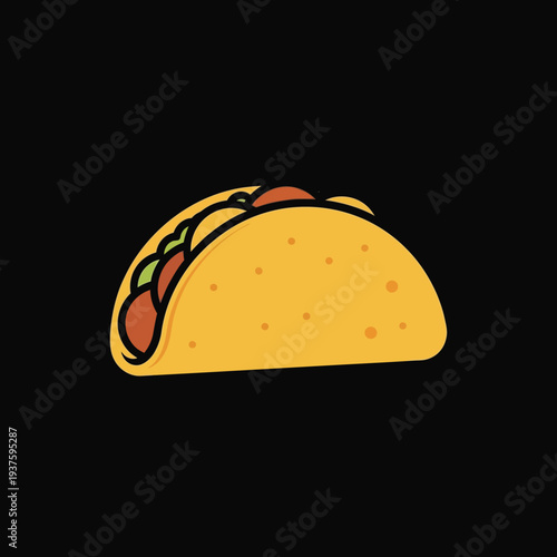 Delicious Mexican Taco with Savory Fillings and Crunchy Shell.