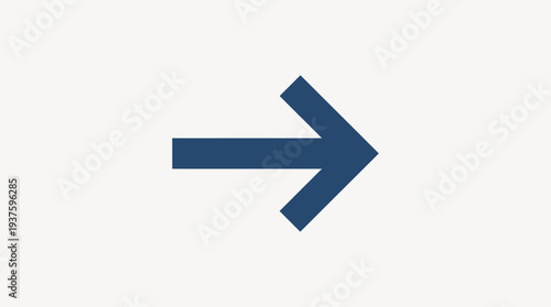 Dark blue arrow pointing to the right on white background.
