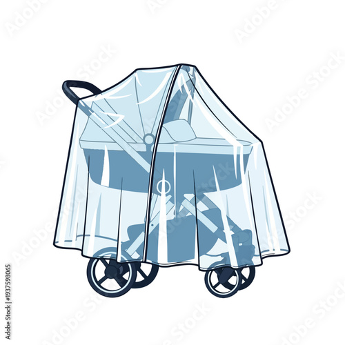 Baby Stroller with Rain Cover Safe and Comfortable Child Transport