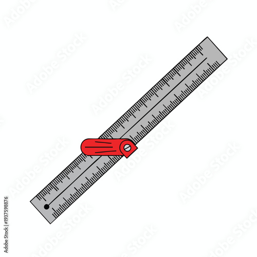 Metal Ruler for Precision Measurement and Drafting