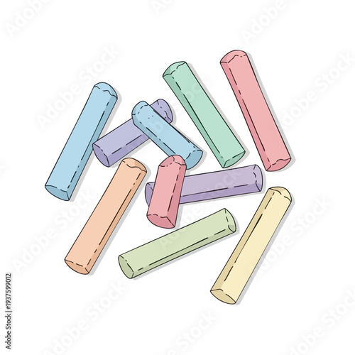 Colorful Chalk Pieces for Art Education and Creative Projects