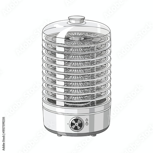 Modern Mini Dehydrator for Food Preservation and Snack Preparation