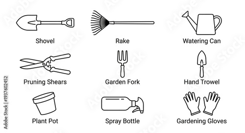 Vintage hand drawn doodle sketch vector icon set collection of hairdresser equipment and musical instrument tools line art illustration