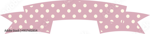 Ribbon Frame -2- Polka Dots - pink.