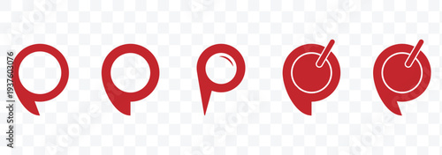Location icon set, Map pin place marker. location pointer icon symbol in flat style. Location pin icon, Navigation sign. eps 10