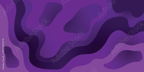 Paper cut background - purple abstract wave shapes - Trendy 3D design