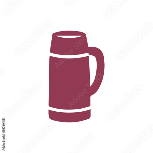 Classic Maroon Beer Stein Icon A Timeless Symbol Of Good Cheers