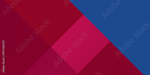 Abstract blue red banner geometric shapes background. Vector abstract graphic design banner pattern presentation background web template.